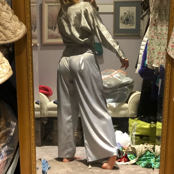 Vintage Silky Bell Bottom Pants - Picture 6 of 15